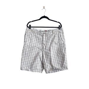 Tommy Bahama Mens Casual Shorts Plaid Brown Paradise Nation Size 38